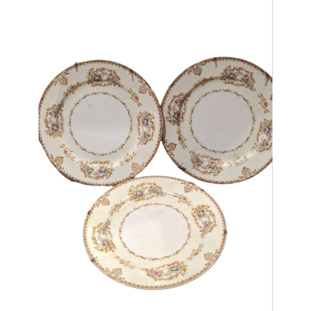 Vintage Meito Ivory China Made in Japan Saucer Set of 3 with hangers